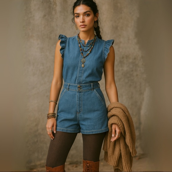 Joe's Jeans Pants - NWT Joe’s Anthropologie The Emilia Purpose Denim Romper Size Medium